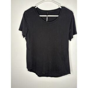 Kuhl Women's T Shirt Medium Black Arabella Organic Cotton Basic Tee Shirt